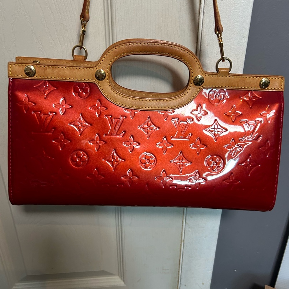 Louis Vuitton Verna, red patent leather handbag